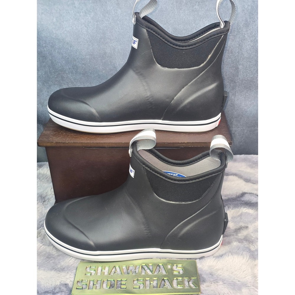 NWOT XTRATUF Ankle Deck Boot Black Waterproof Rubber Fishing Women Size 10